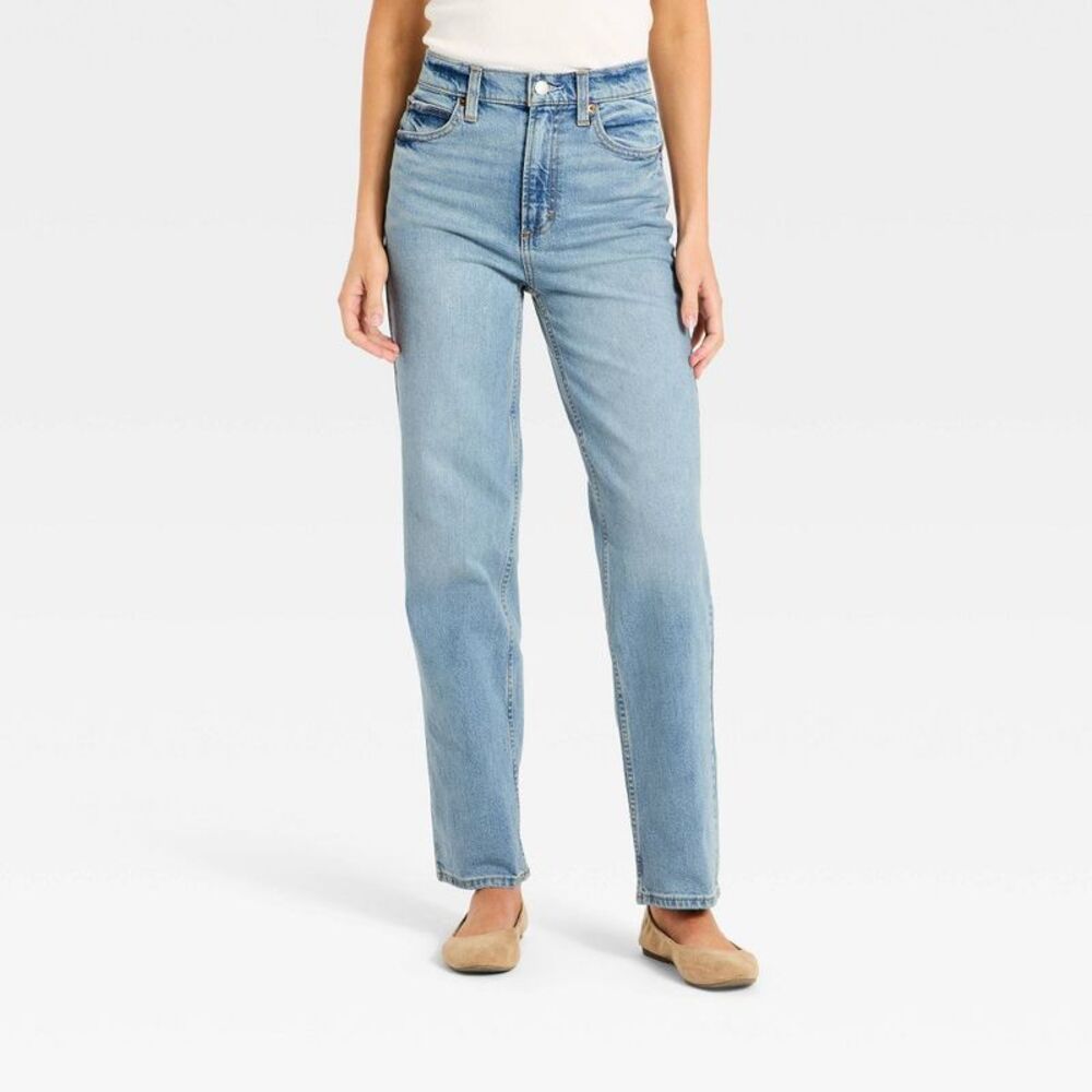 Women's Highest-Rise Vintage Straight Jeans - Vintage Light Wash 12 Short